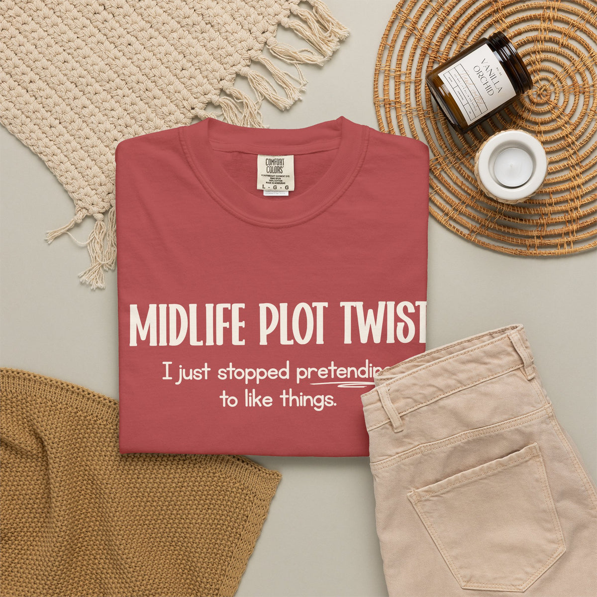"MIDLIFE PLOT TWIST - I just stopped..." Funny Graphic Tee